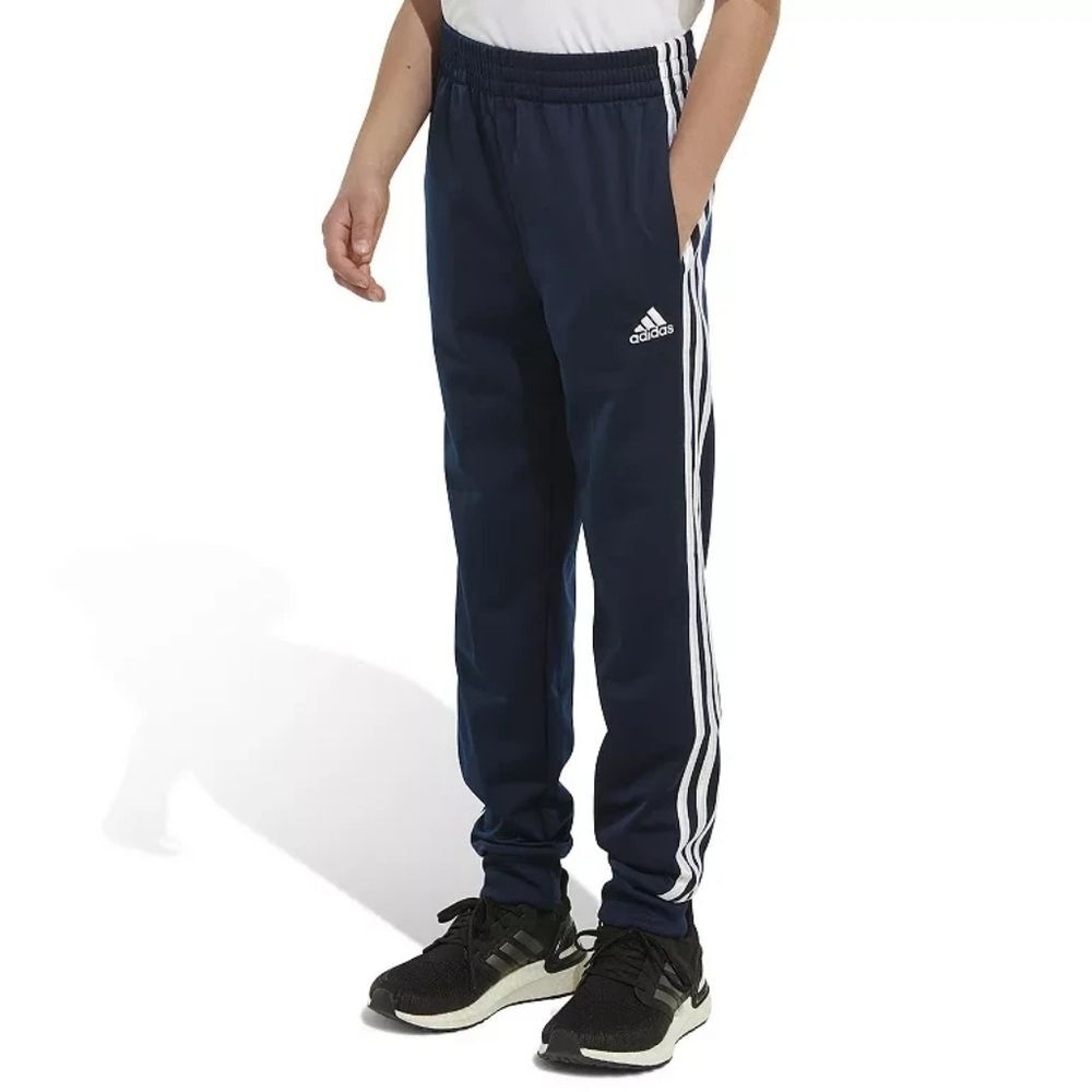Adidas Kid's Boy's Classic Navy Blue White Joggers Track Pants Sweatpants XL NWT